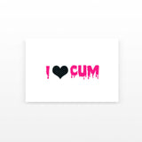 I Love Cum Temporary Tattoo (Set of 2)