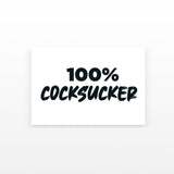 Cocksucker 100% Temporary Tattoo (Set of 2)