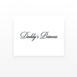 Daddy's Princess Temporary Tattoo (Set of 2)