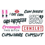 Cum Lover Temporary Tattoo Set