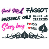 Faggot/Sissy Tattoo Set