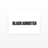 Black Addicted Temporary Tattoo (Set of 2)