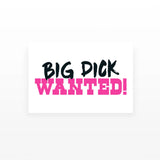 Big Dick Wanted Temporary Tattoo (Set of 2)