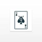 Queen of Spades Playing Card Temporary Tattoo