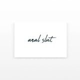 Anal Slut Cursive (Set of 2)