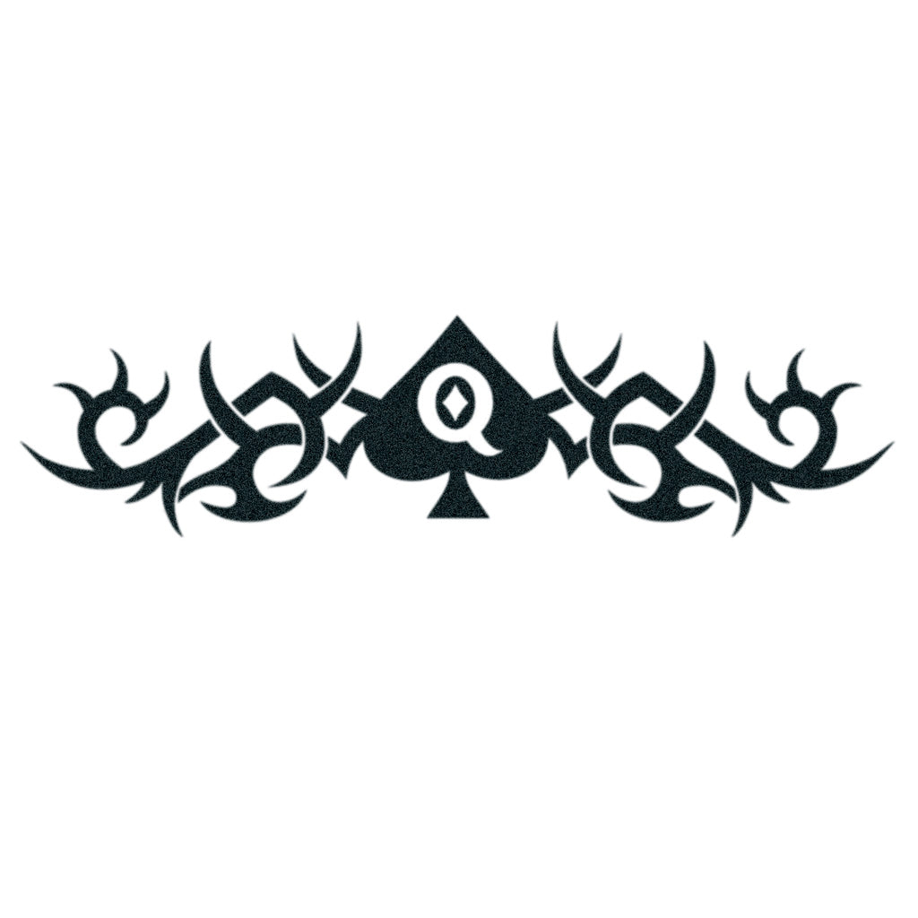Queen of Spades Tramp Stamp Temporary Tattoo hornytattoos